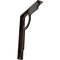 Ekena Millwork Maria Wrought Iron Bracket, (Single center brace), Antiqued Bronze 1 1/2"W x 7 1/2"D x 10"H BKTM01X07X10SMAABZ - alternate 1